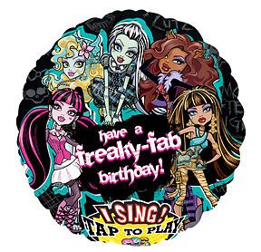 Monster High Freaky Happy Birthday Party Sing A Tune Singing Birthday Balloon