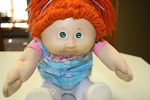 Vintage 1985 Cabbage Patch Girl Doll Red Hair Green Eye HM3 with Complete Outfit