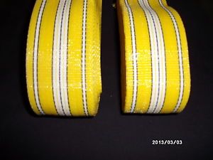 2 Aluminum Lawn Chair Replacemt Webbing 144ft Yellow Stripes 