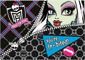 Monster High Birthday Invitations 8 Ct Party Supplies