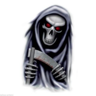 Halloween Horror Wall Grabber Grim Reaper Sticker
