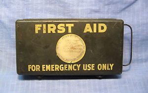 WWII US Gi Bring Back Army First Aid Kit Medical Box Jeep England to Germany