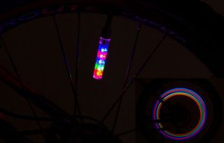 2 x Bike Bicycle Wheel Tire Valve Cap Spoke Neon 5 LED Lights Lamp 32 Changes