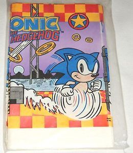 New 1993 Sega Sonic The Hedgehog Paper Tablecover Party Supplies Favors