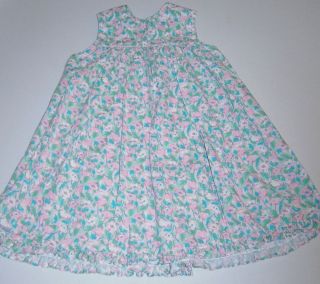 Girls Rags Land Dress 3T Floral Boutique Ragsland Pink Green Sun Sundress Ruffle