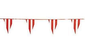 500' Red White Striped Flag Banner Pennant 12' x 18" Flags 240 Flags