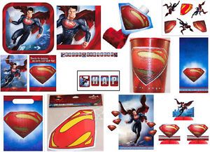 Superman Man of Steel Super Hero Party Supplies Many Choices Birthday
