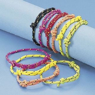 Lot of 72 Nylon Friendship Rope Bracelets Kids Party Favors