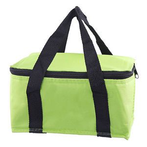 1pc Green Lunch Cool Bag Food Drinks Holder Insulated Tote Box Carrier Lunchbags