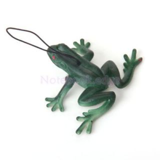5X Green Soft Rubber Frog Funny Toy for Kids Holloween Party Prop for Keychain