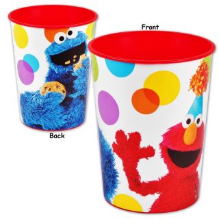 4 Sesame Street Dots Elmo Cookie Keepsake Stadium Souvenir Cups Favor 16oz 4ct