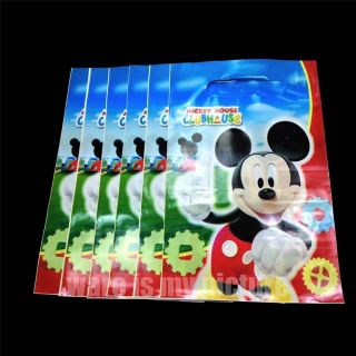 Disney Mickey Mouse Birthday Party 6X Lolly Loot Gift Bags M372