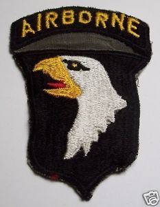 Original Post WW2 German Made 101st Airborne Division Patch Yellow Eye