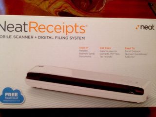 Neat Receipts Mobile Scanner Digital Filing System NeatReceipts New