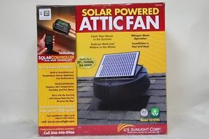 US Sunlight Corp Solar Powered Attic Fan 1010TRS with Remote Control