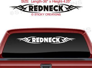 106 Redneck Tribal Sticker Design Windshield Vinyl Graphic Decal Rear Window
