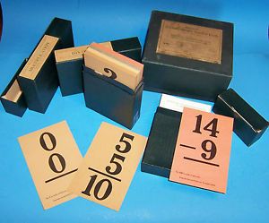 1927 Iroquois Graded Difficulty Number Flash Cards for Teaching Testing Drilling