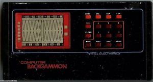 ★1980S Mattel Backgammon Electronic Handheld LCD Game
