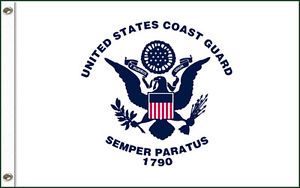 US Coast Guard Flags Made in America Nylon USCG Flag 2x3 3x5 4x6 5x8