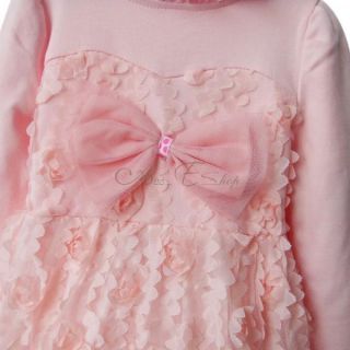 Girl Kid Lace Rose Pageant Party Formal Dress Baby Tulle Tutu Skirt Clothes 3T 7