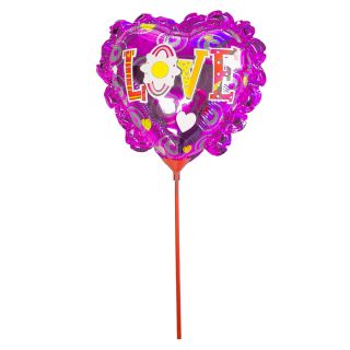 Wholesale Cute Round Heart Shaped Helium Mylar Foil Balloons w Sticks Party