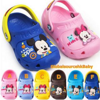 Disney Mickey Minnie Mouse Custom Clog Baby Kids Sandals Size C4 5 C6 7 C8 9