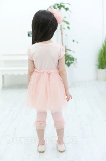 Kids Toddlers Girls Lovely Sleeve Cotton Flower AGES2 7Y Tutu Skirt Dress