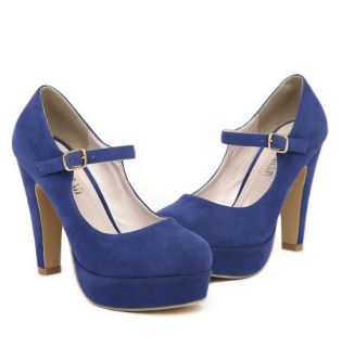 US Size 5 8 Fashion Ladies' Grace Ankle Buckle Pumps High Heel Women Shoes S06