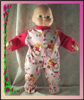 Doll Clothes Baby Footed Pajamas Cats Fit 14 16" inch American Girl Bitty
