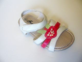 New Infant Toddler Girls Heart Pink Blue White Flip Flops Sandals Shoes 6 11