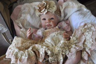 Country Girl French Lace Dress Headband 4 Reborn Baby Doll