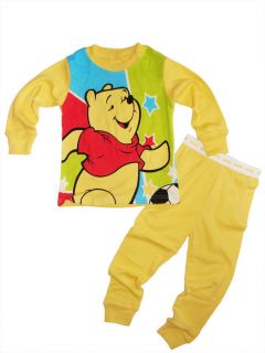 Cute Winnie The Pooh Toddlers Boys Girls Clothes Kids Sleepwear Pajamas Set 4T