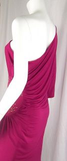 Baby Phat New Purple Sequined One Shoulder Knit Ruched Cocktail Dress Plus 1x