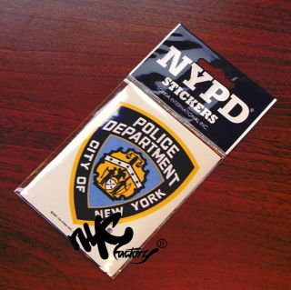 Official NYPD Bumper Car Stickers Police Shield Badge
