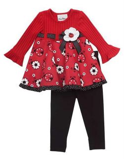 Red Black Flower Girl Dress