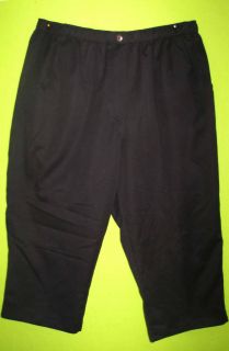 Alia Sz 10P Petite Womens Black Capris Cropped Pants Slacks 5N56