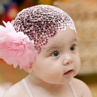 Infant Baby Girls Net Design Flower Headband Head Band Hairband Hair Accessories