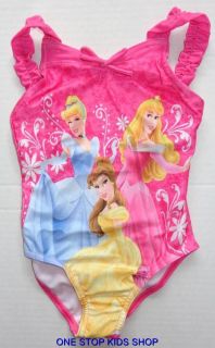 Disney Princess 2T 3T 4T 5T 4 5 6 6X Swimsuit Bathing Swim Suit Ariel Aurora