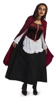 Red Riding Hood Deluxe Adult Womens Costume Dress Cape Famous Theme Halloween