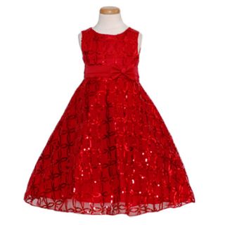 Sugar Plum Toddler Girl Size 3T Red Tulle Sequin Christmas Dress