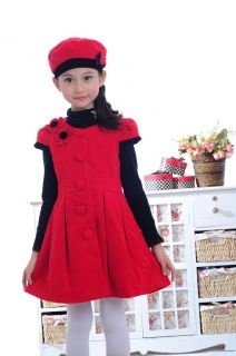 XM Gifts Girls Baby Floral Princess Sundress Fleece Skirt Kids Formal Dress Hat