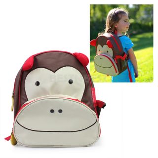 Cute Monkey Cartoon Kids Boy Girl's Backpack Zoo Animal Shoulder School Bag New