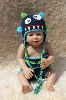 Lovely Handmade Monster Fantastic Animal Newborn Baby Knit Hat Nappy Photo Prop