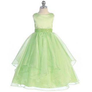 Lime Green Flower Girl Dress