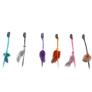 Lovely 6pcs Multi Color Feather Style Clip on Hair Extensions Party Extensions