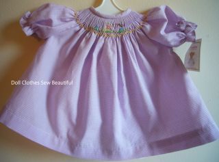 Doll Clothes Fits Bitty Baby Easter Bunny Smock Dress