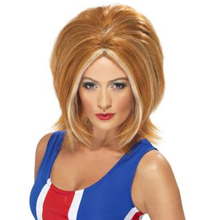 Spice Girl Wigs 1990s Fancy Dress Baby Sporty Ginger Blonde Pig Tails Black Wigs