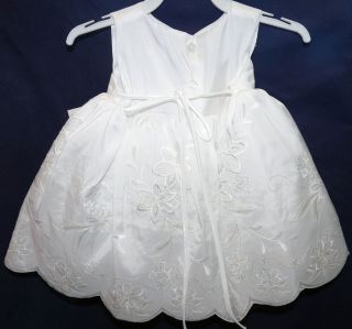 New 3 Piece Baby Infant Girls Christening Baptism Wedding Dress Small 6 MO