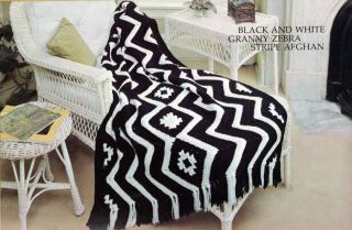 Afghan Pattern Crochet Knit Cables Zebra Granny Sailboat Mohair Patchwork Plaid
