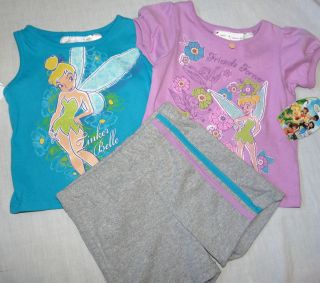 New Toddler Girl 2 Dresses 1 Disney Tinker Belle Short Outfit Size 3T Disney